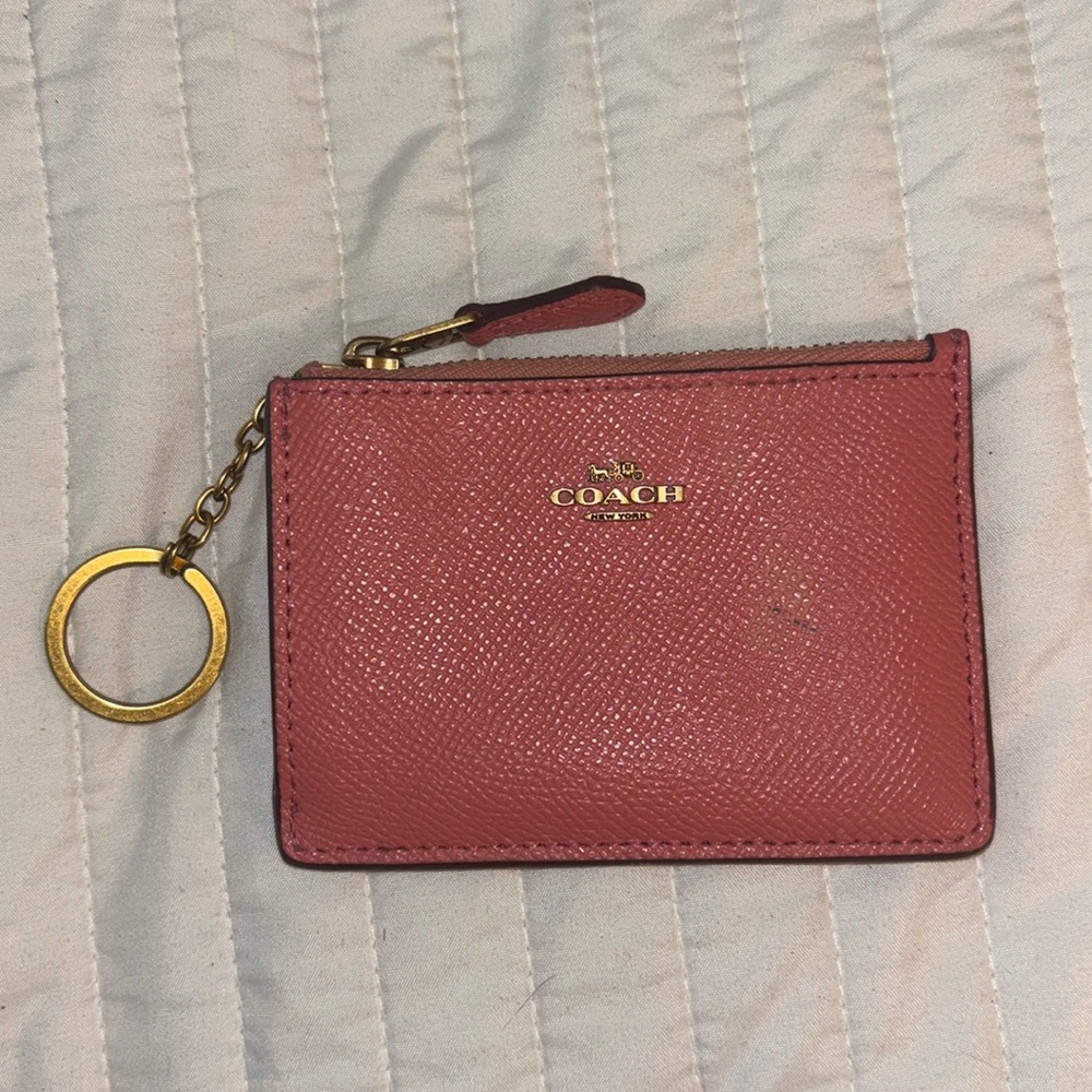 Coach mini skinny keychain wallet